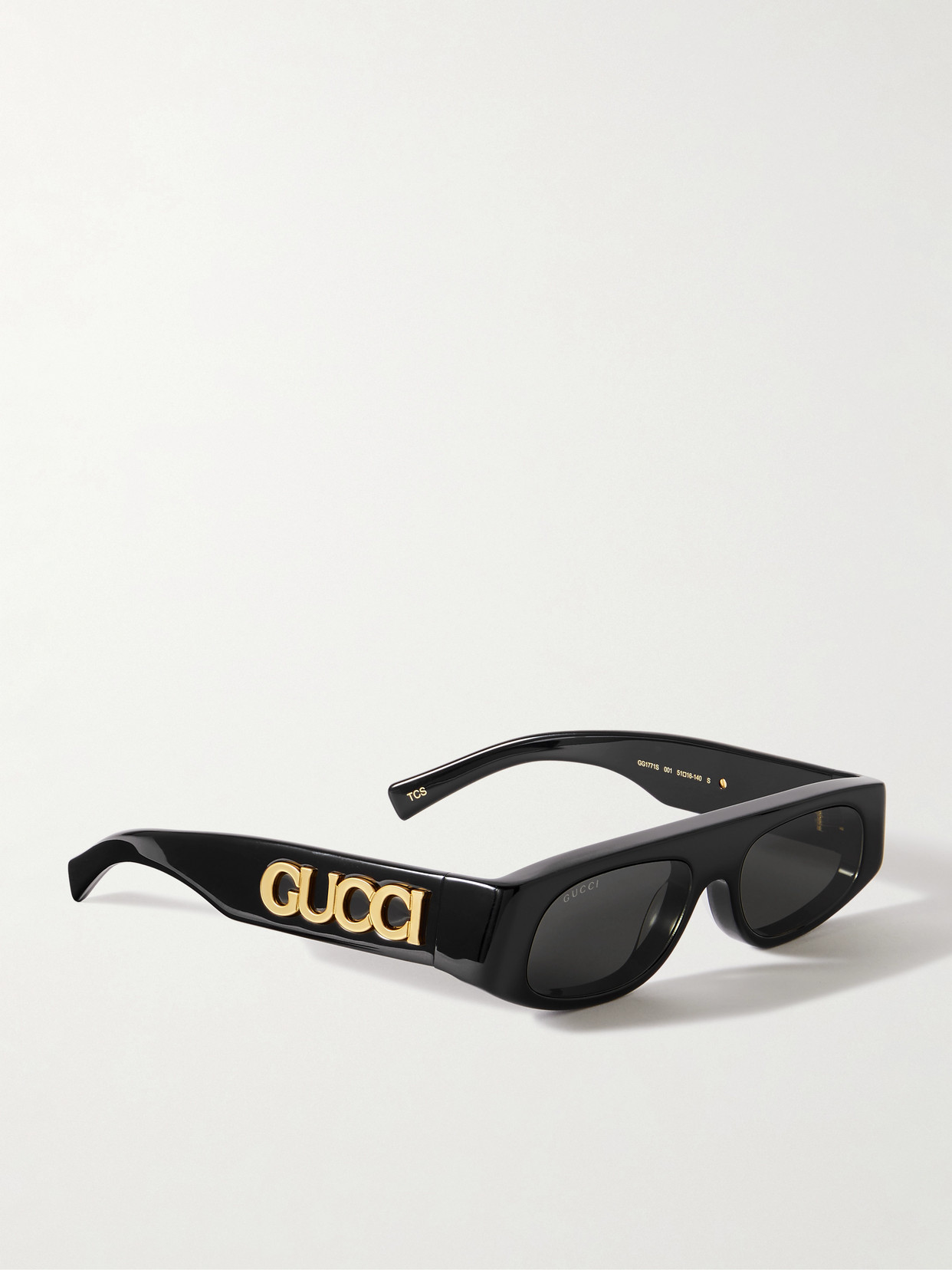Gucci Rectangular-frame Acetate Sunglasses In Black