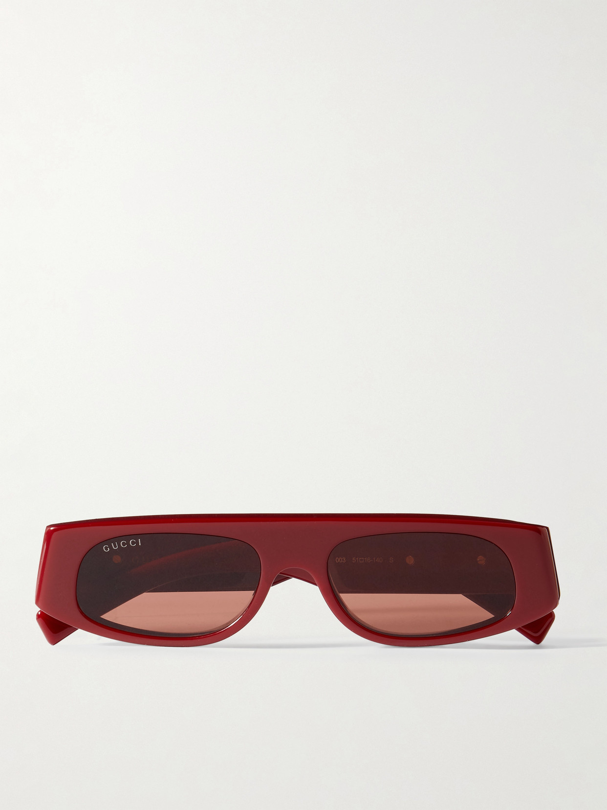 Gucci Rectangular-frame Acetate Sunglasses In Red