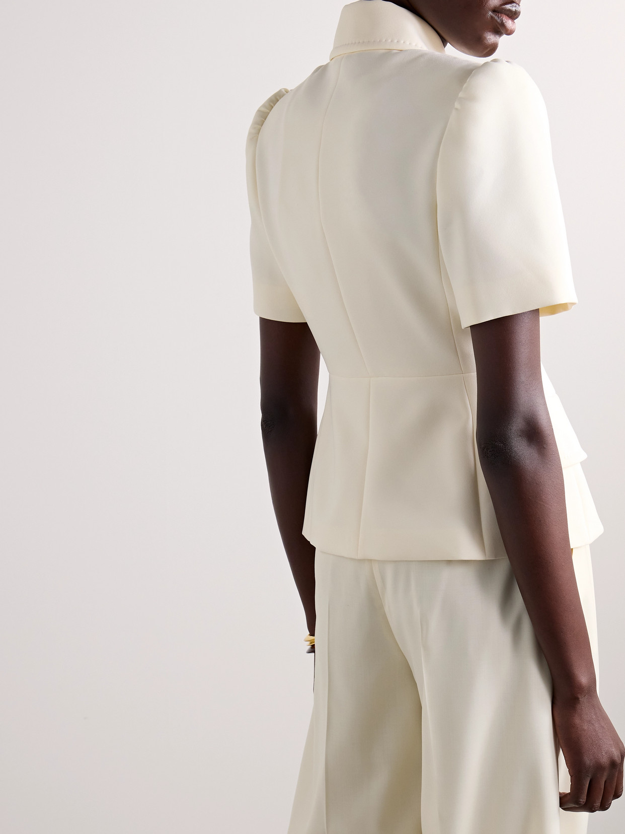 Max Mara Marlo Crepe Jacket In White