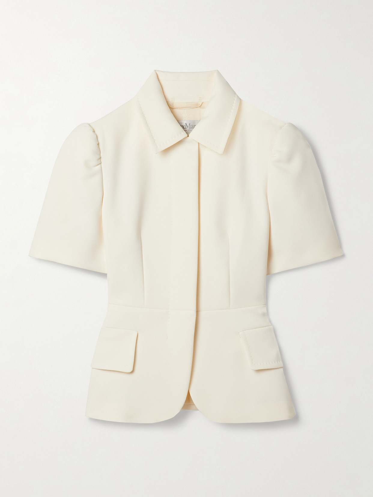 Max Mara Marlo Crepe Jacket In White