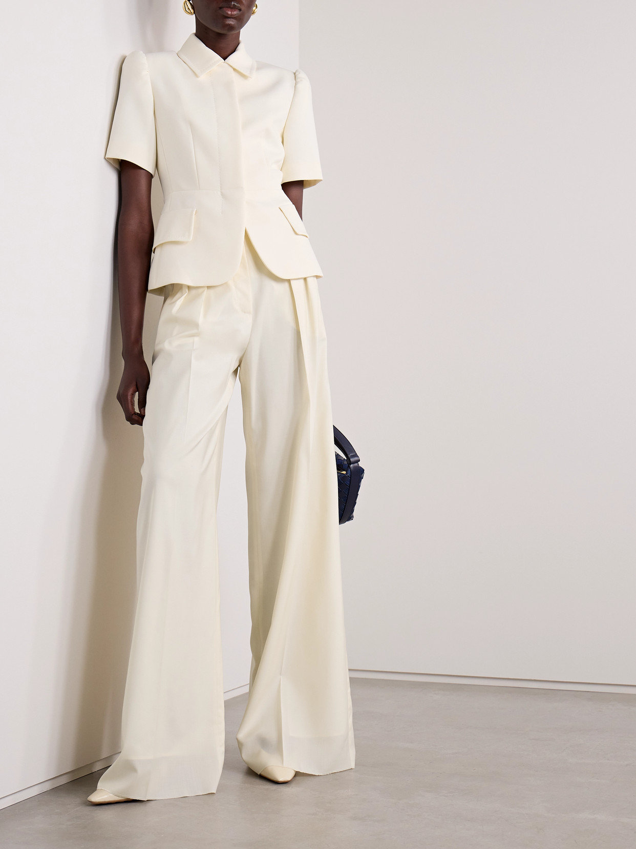 Max Mara Marlo Crepe Jacket In White