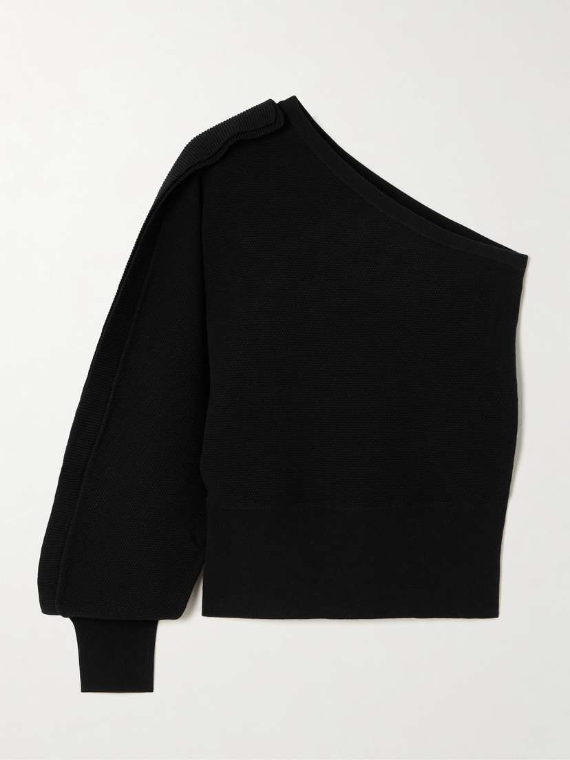 Max Mara Markus One-shoulder Ruffled Knitted Top