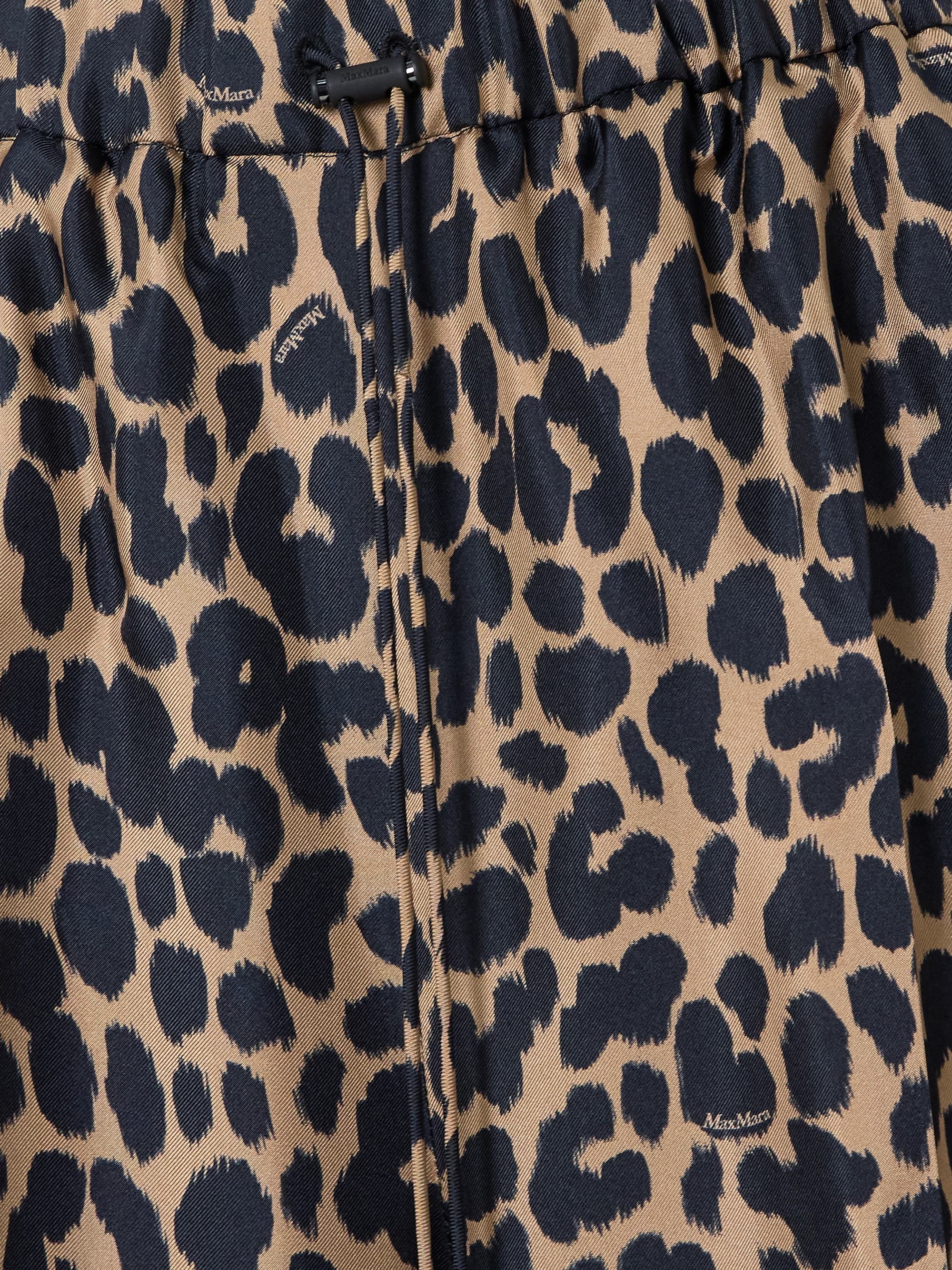 Max Mara Ghinea leopard-print silk wide-leg pants thumbnail