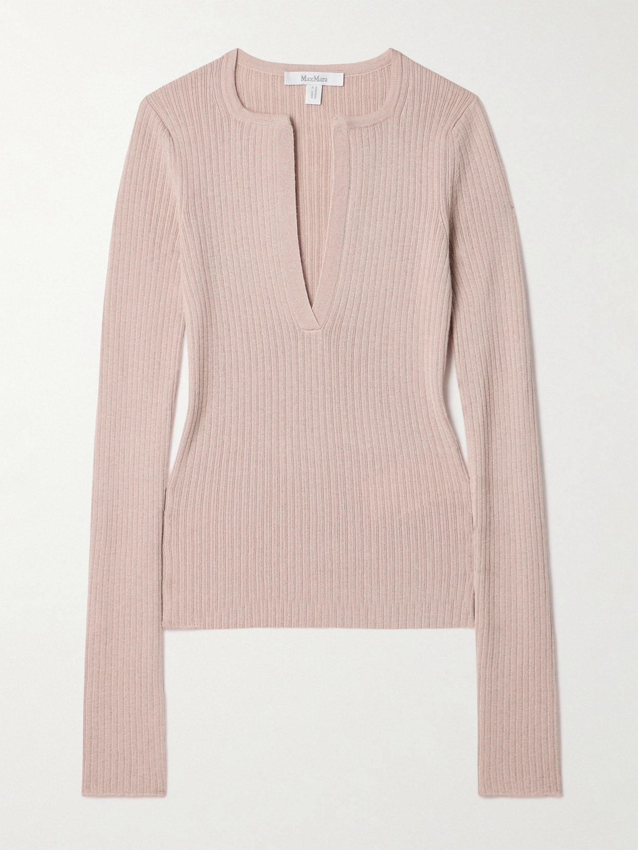 Max Mara - Urlo Ribbed Silk And Cashmere-blend Sweater - Pink