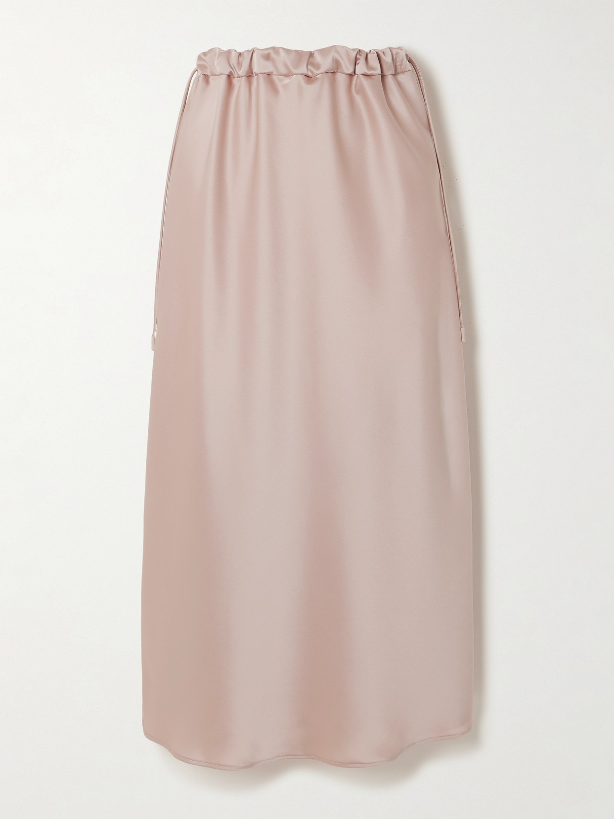 Max Mara - Editore Satin Midi Skirt - Baby pink