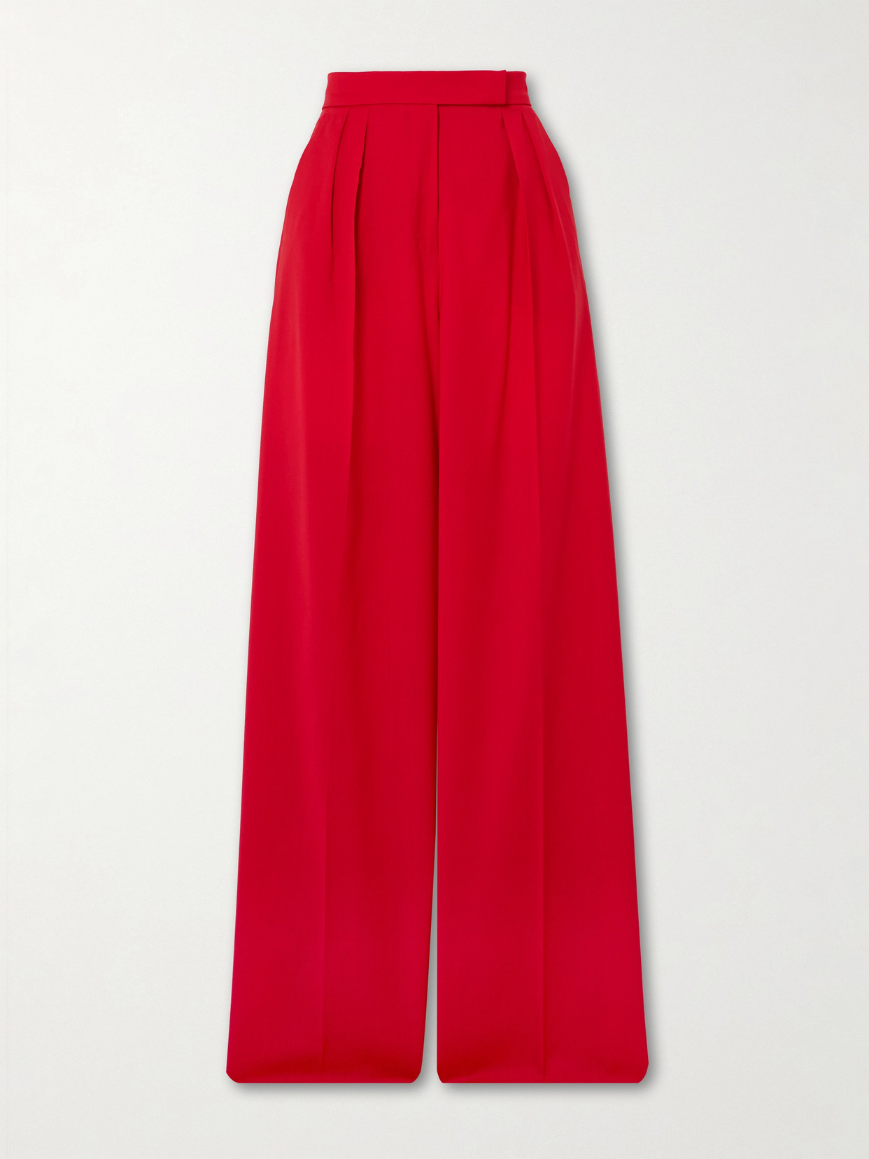 MAX MARA RIMINI PLEATED WOOL-CREPE WIDE-LEG PANTS