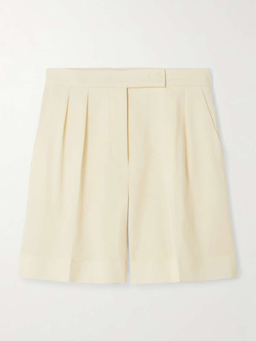 Max Mara Priamo Pleated Silk Shorts