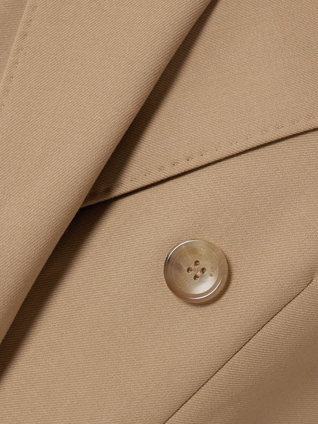 Max Mara Osanna Double-breasted Wool-twill Blazer In Brown