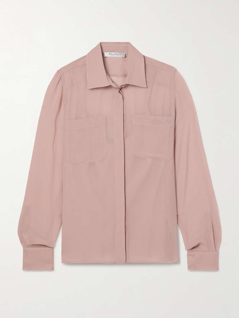 Max Mara Ercole Silk-georgette Shirt