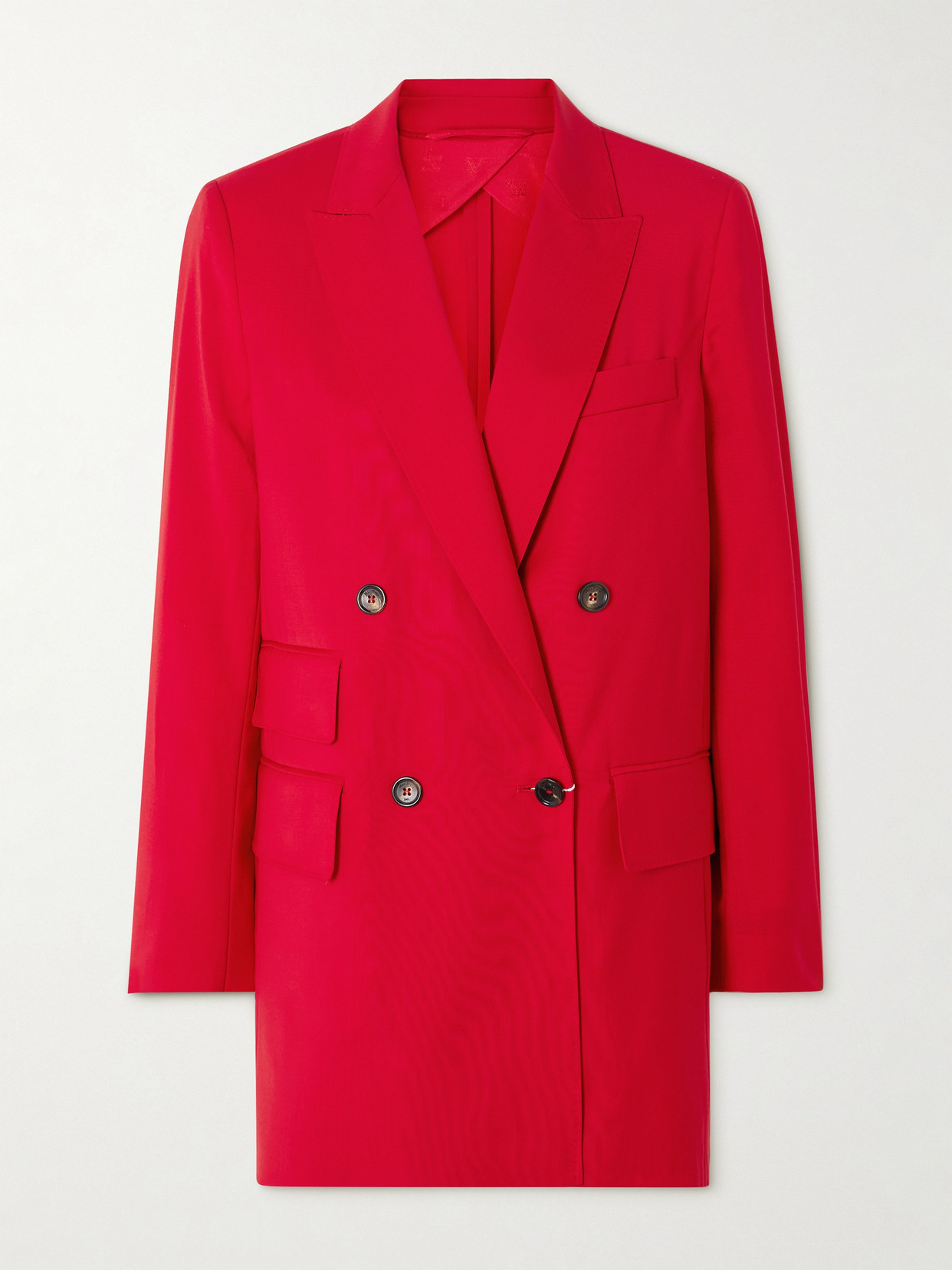 Max Mara - Nebbie Double-breasted Wool Blazer - Red