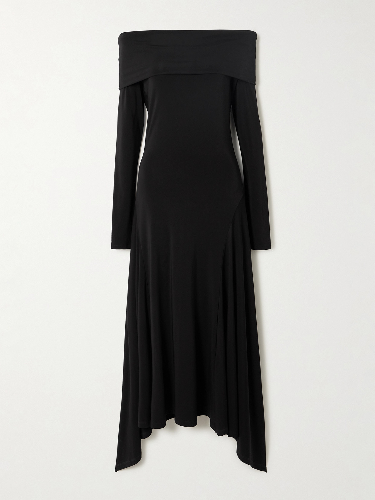 Max Mara - Gerla Off-the-shoulder Stretch-jersey Maxi Dress - Black