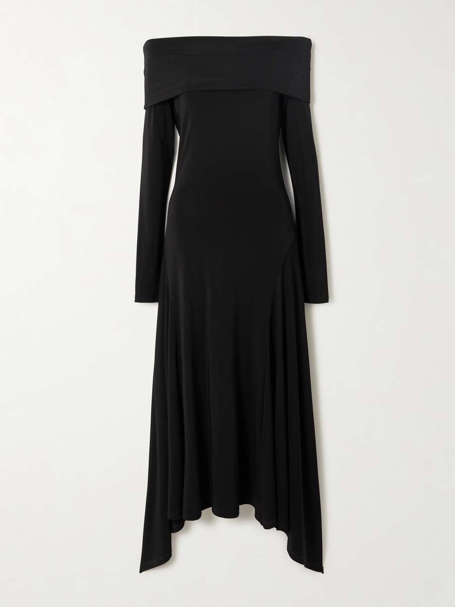 gerla off-the-shoulder stretch-jersey maxi dress