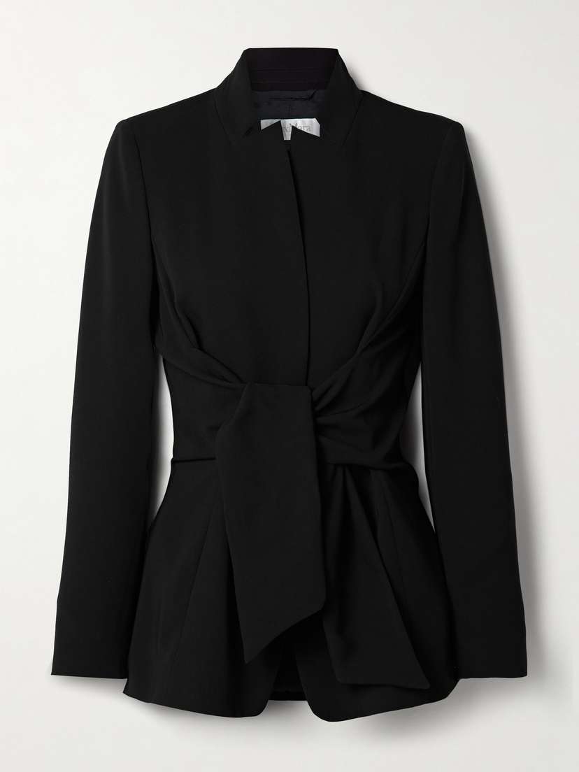 Max Mara Seggio Tie-waist Crepe Blazer