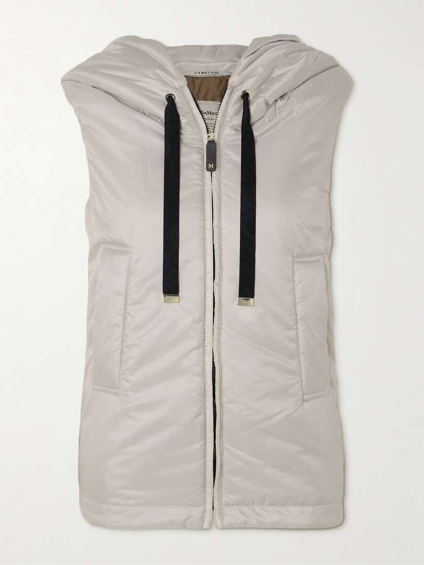 Max Mara The Cube Greengo Hooded Quilted Shell Vest