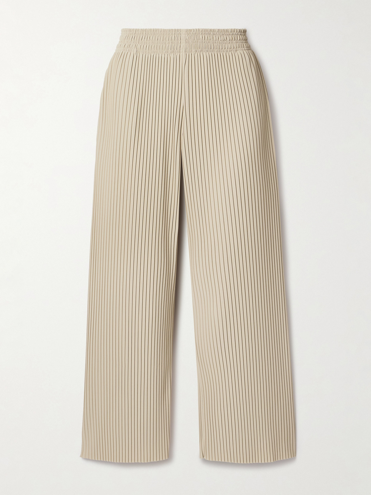 Max Mara Leisure Rolanda Cropped Plissé-crepe Wide-leg Pants In Neutrals