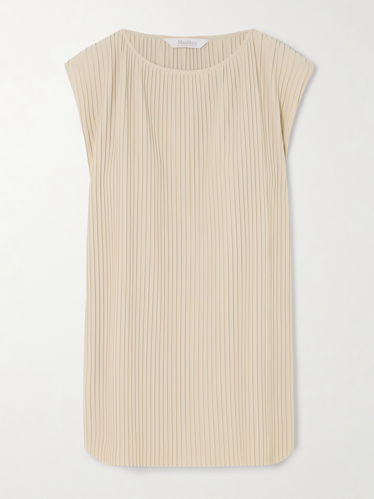 Max Mara - Cambusa Plissé-chiffon Top - Neutrals
