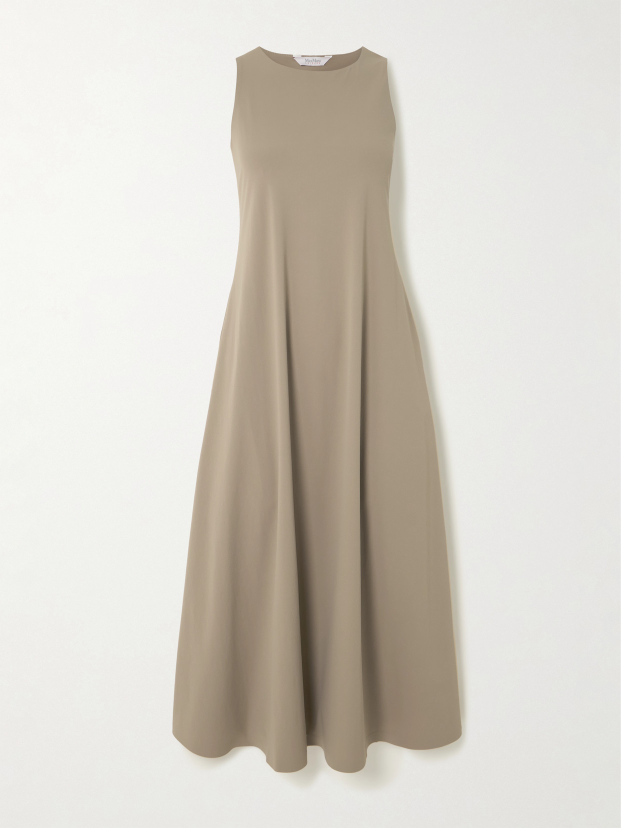 Max Mara Leisure Pier Stretch-jersey Midi Dress In Neutrals