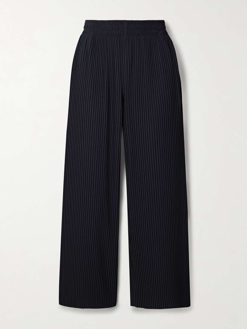 Max Mara Leisure Rolanda Cropped Plissé-crepe Wide-leg Pants - x large