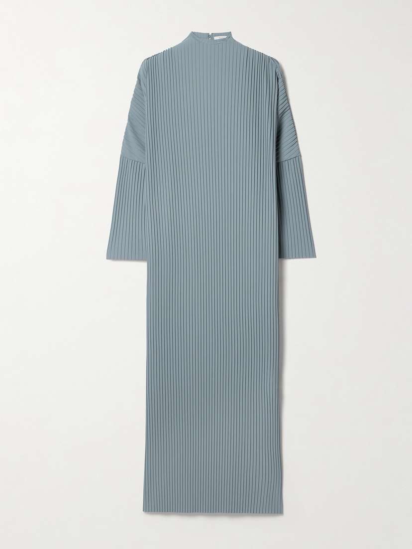 Max Mara Leisure Faraone Plissé-crepe Midi Dress