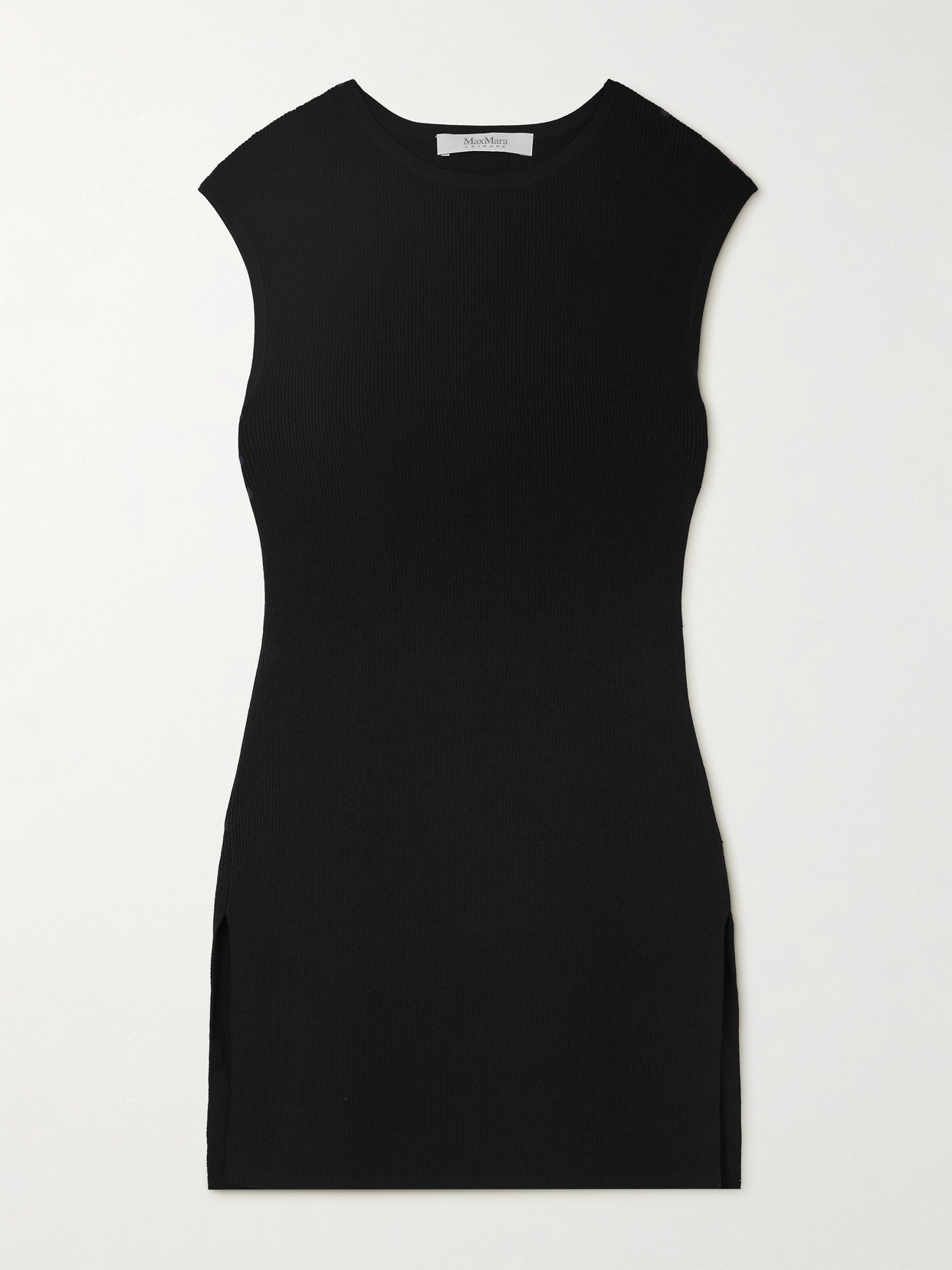 Max Mara Leisure Soldino Ribbed-knit Tank In Black
