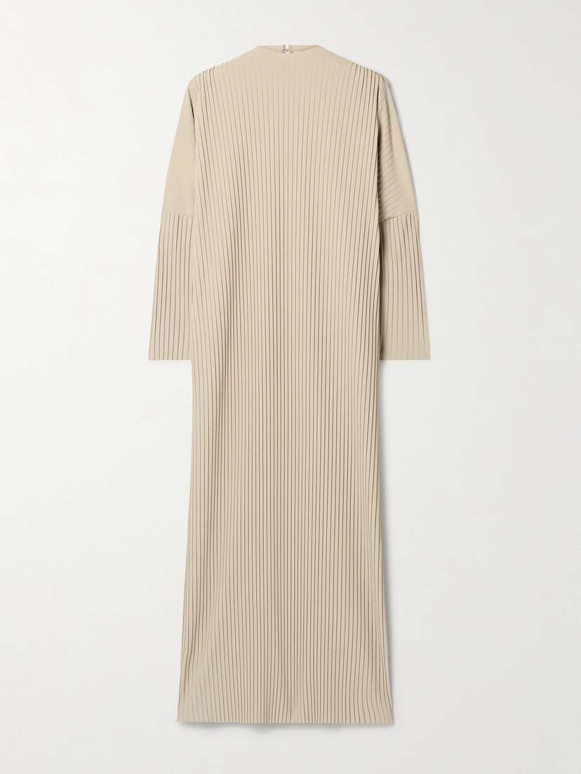 Max Mara Leisure Faraone Plissé-crepe Midi Dress