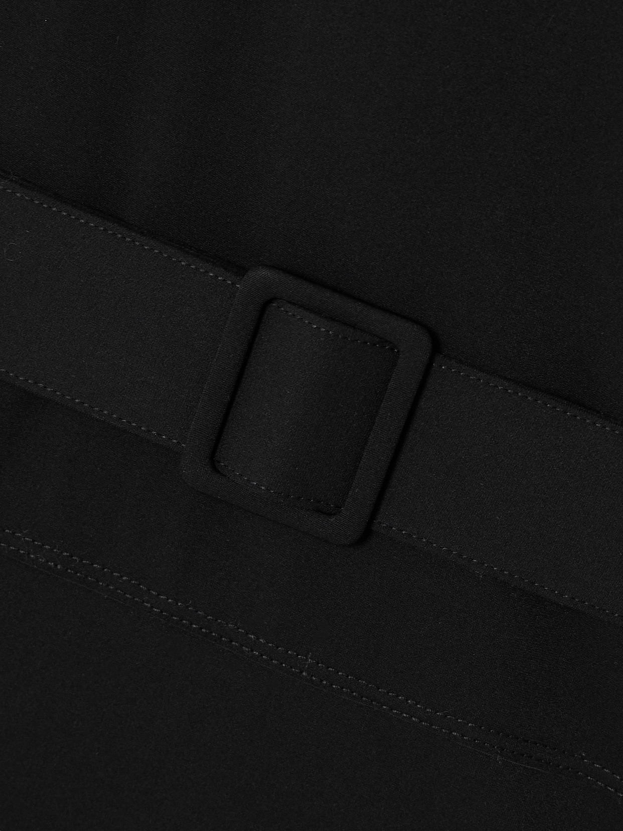 Max Mara Amati Belted Stretch-crepe Midi Dress In Black