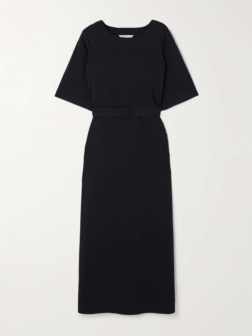 Max Mara Amati Belted Stretch-crepe Midi Dress
