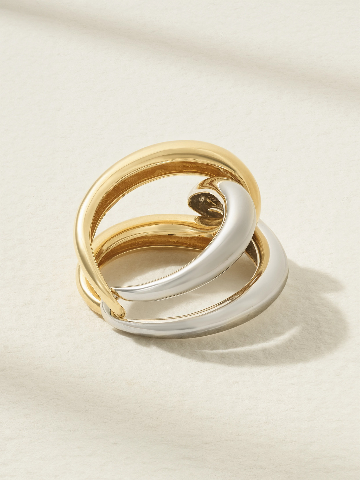 Gemella Intertwin 18-karat Yellow And White Gold Ring In Gold