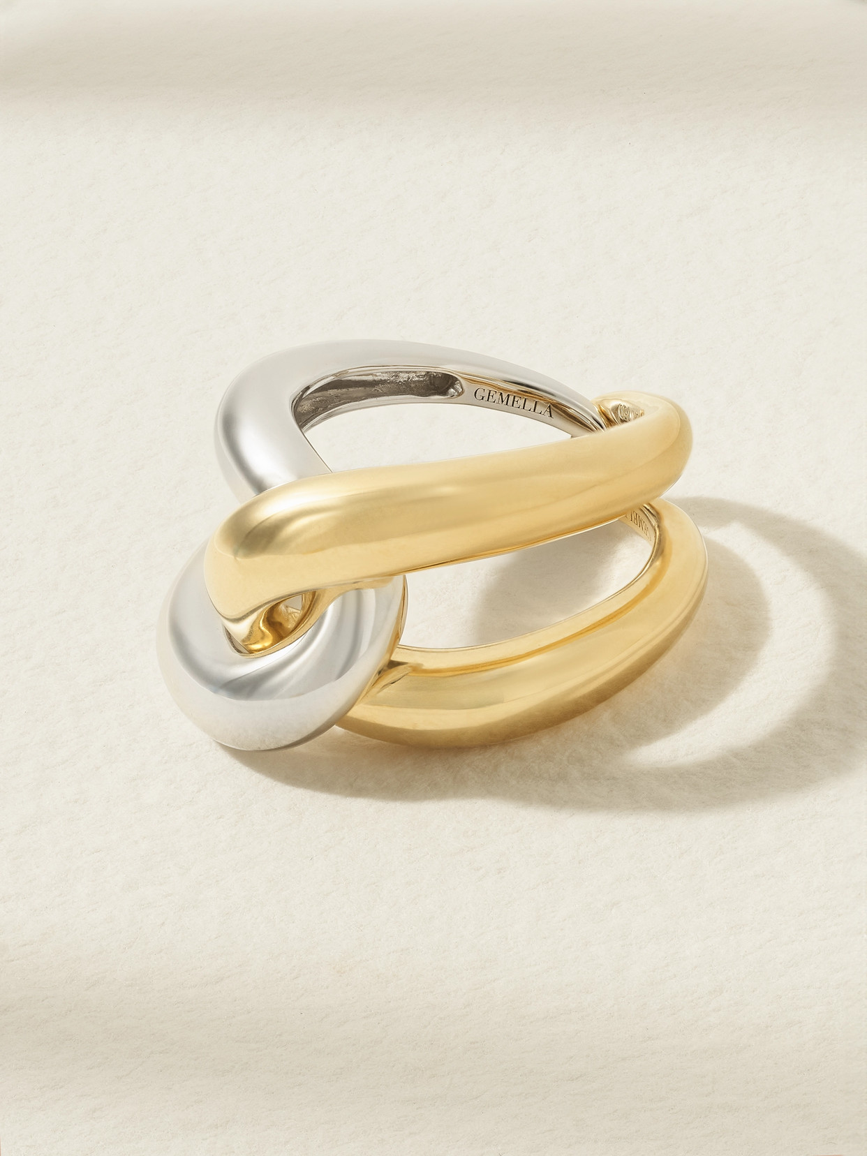 Gemella Intertwin 18-karat Yellow And White Gold Ring