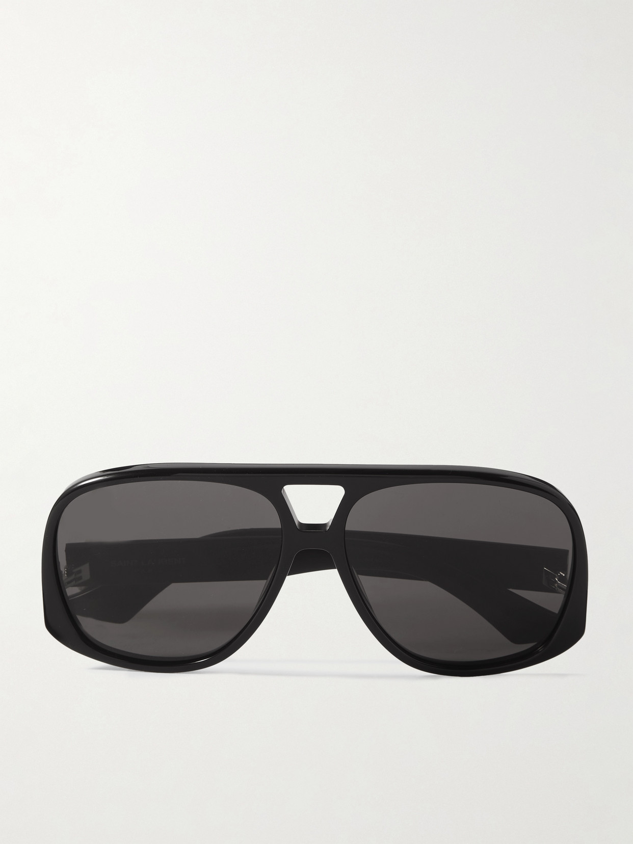 Saint Laurent Oversized Aviator-style Acetate Sunglasses In Black