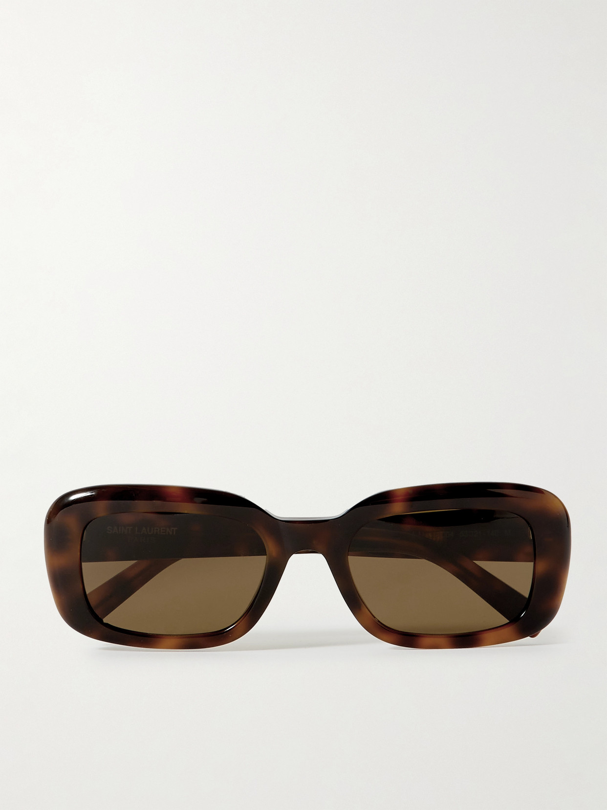 Saint Laurent Square-frame Tortoiseshell Acetate Sunglasses In Brown