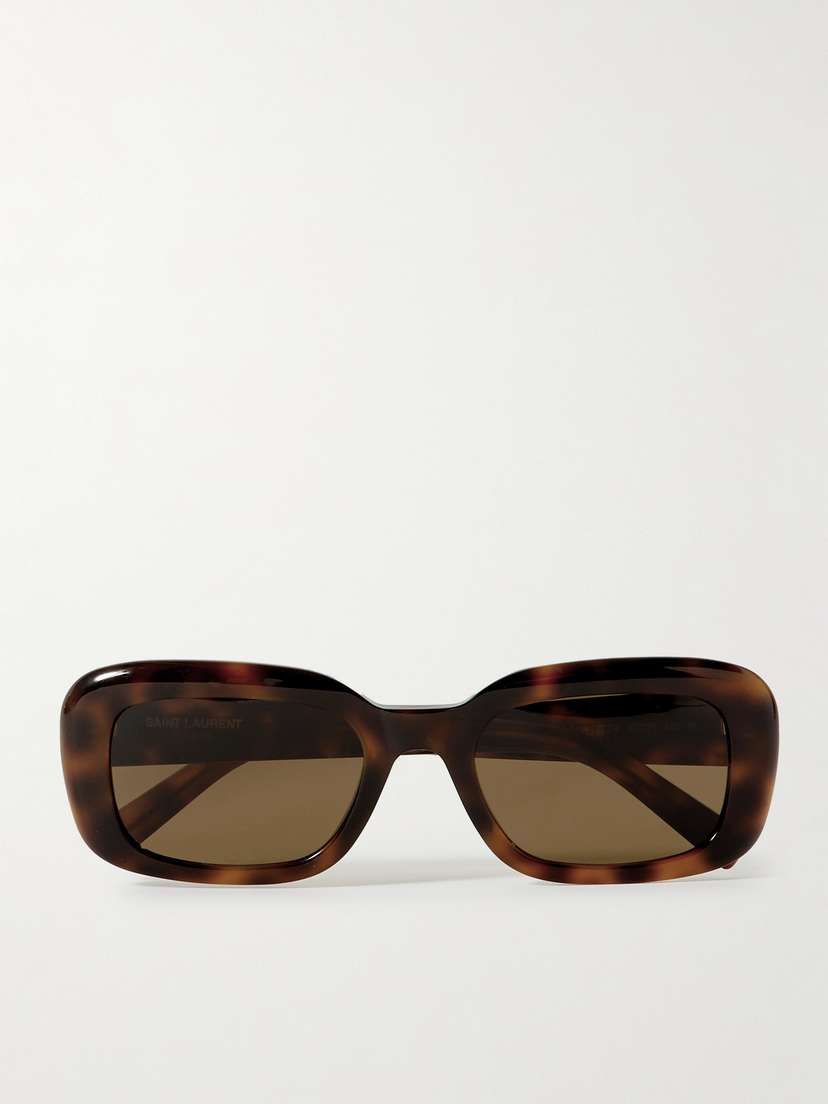 Saint Laurent Eyewear Square-frame Tortoiseshell Acetate Sunglasses