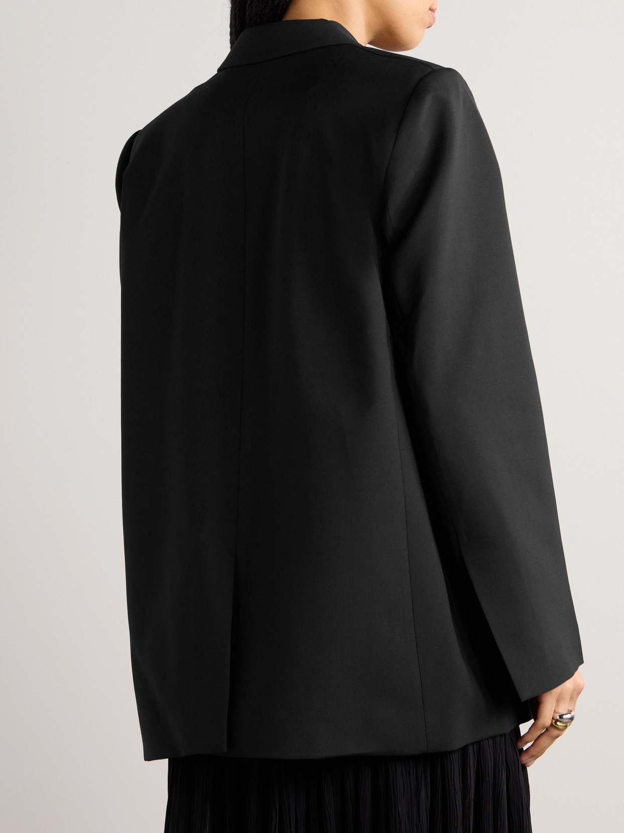 Co Oversized Wool-blend Blazer In Black