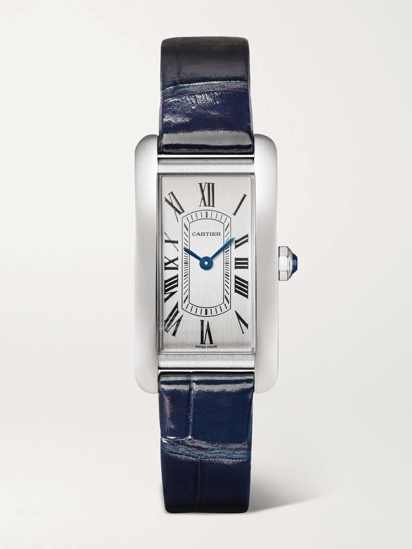 Cartier Tank Américaine 35mm Stainless Steel And Alligator Watch
