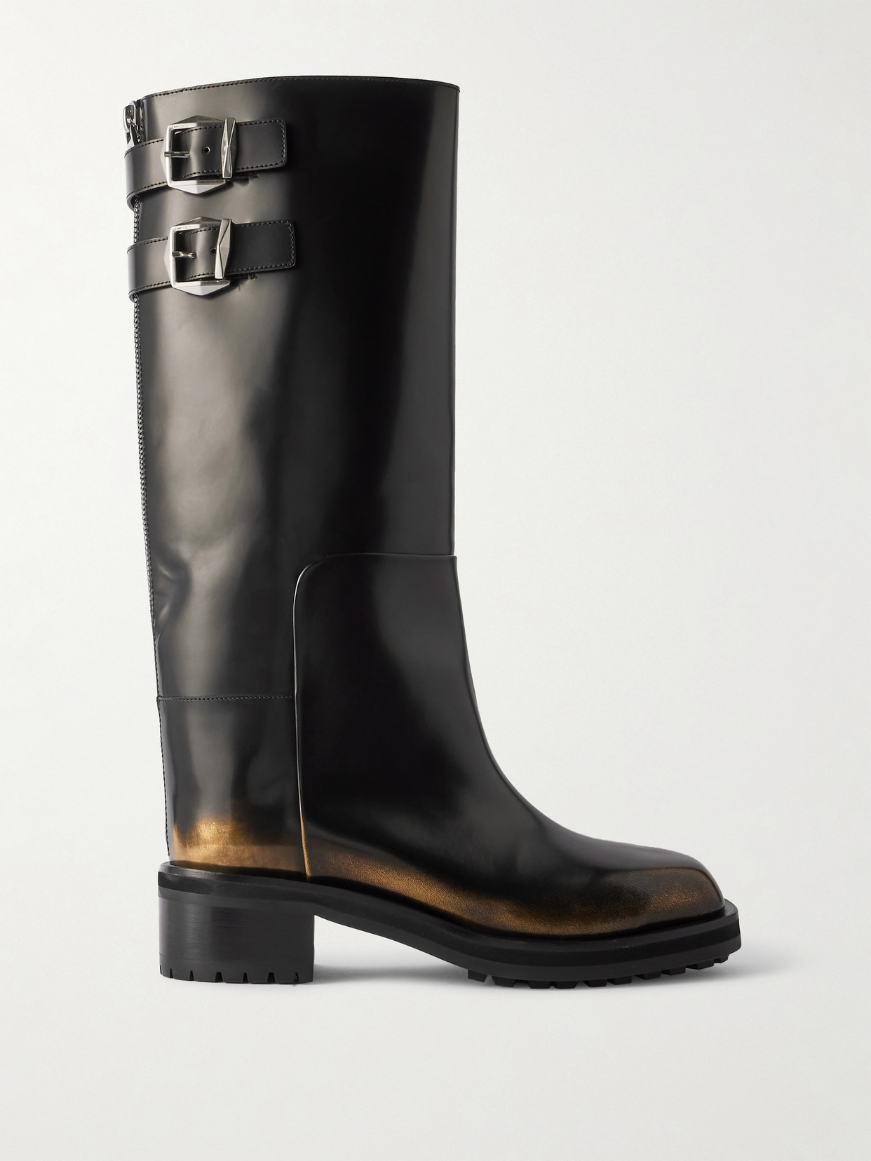 Jimmy Choo Round Toe Boots In Black