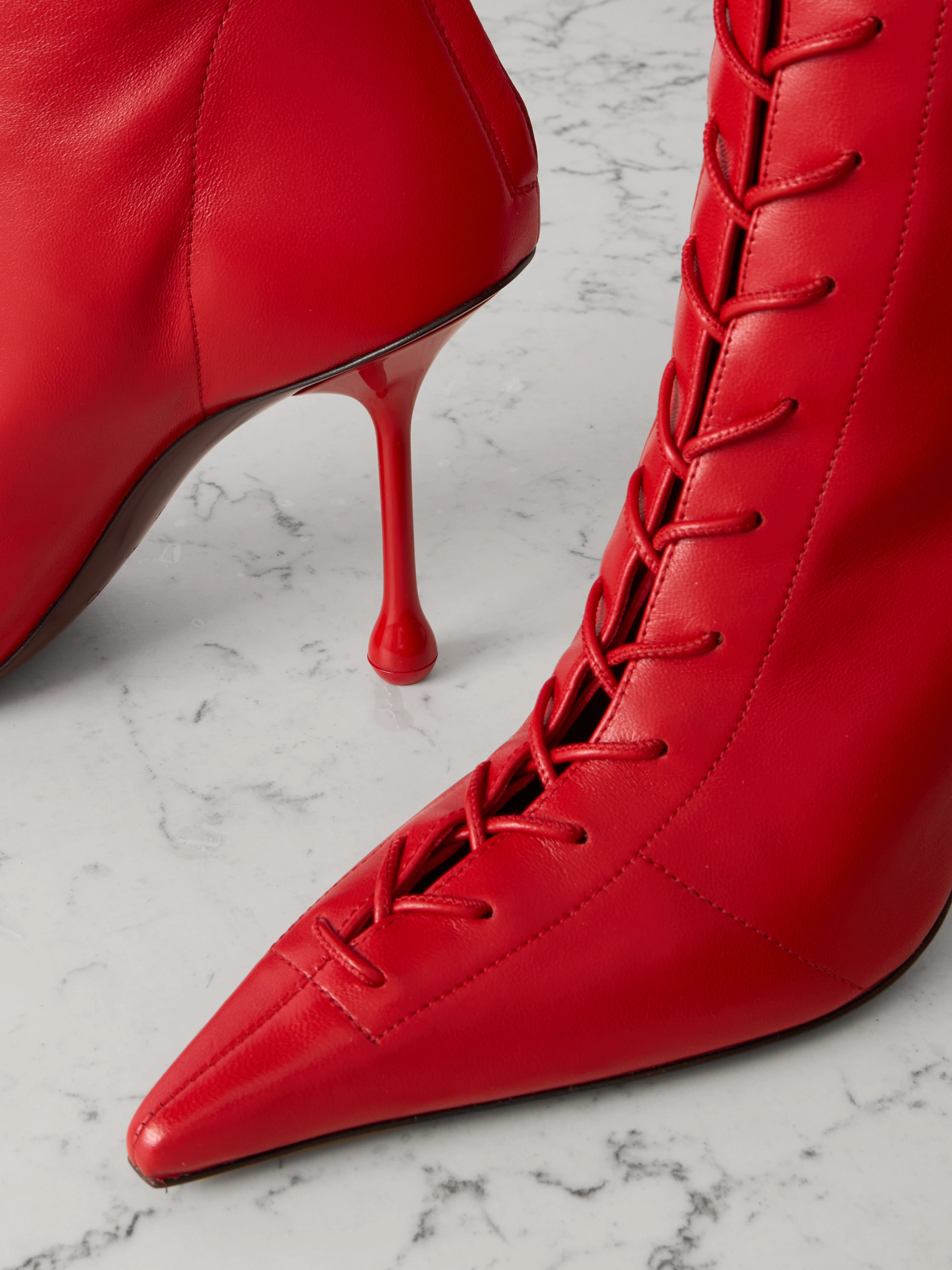 JIMMY CHOO Scarlett 95 leather pointed-toe ankle boots thumbnail