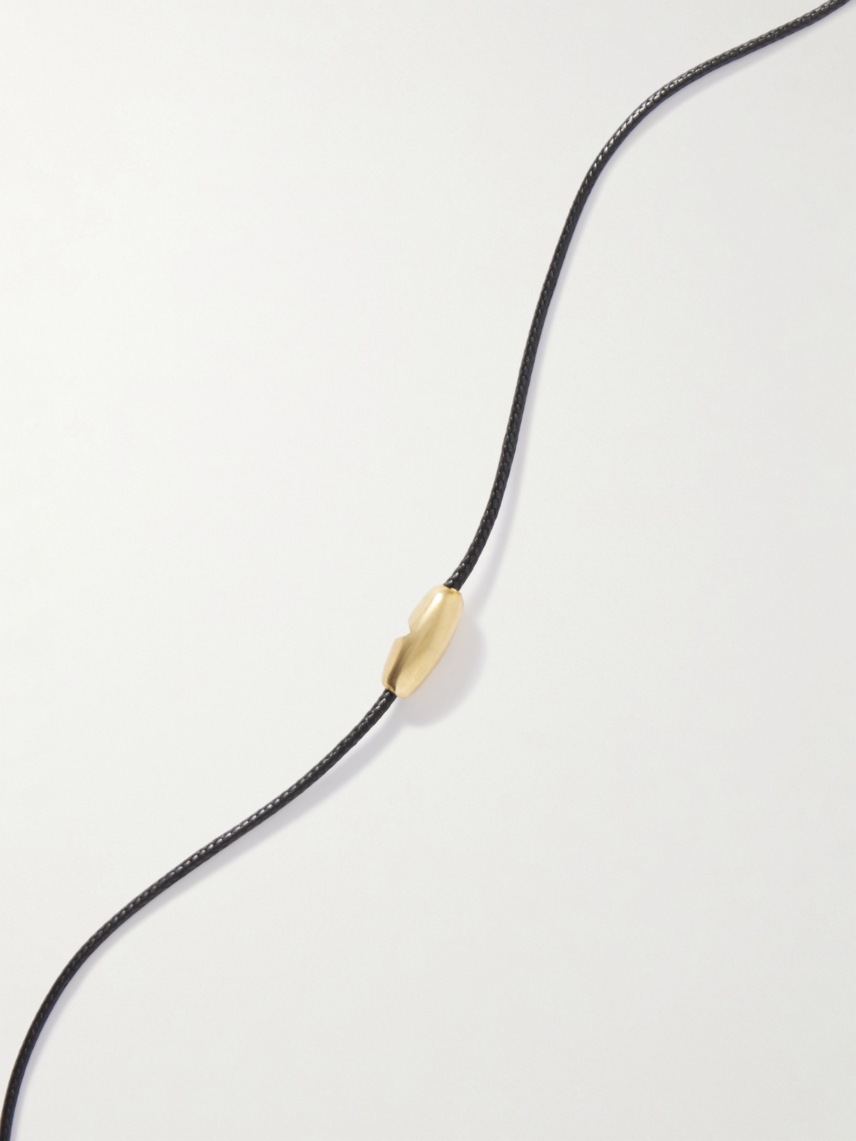 THE YSSO AESOP GOLD-PLATED AND CORD NECKLACE