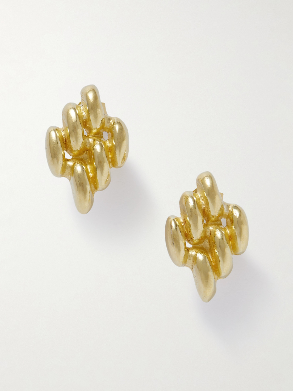 The Ysso Mini Chain Link Gold-plated Earrings