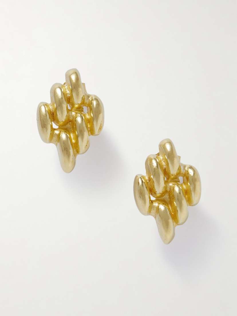 YSSO Mini Chain Link Gold-plated Earrings