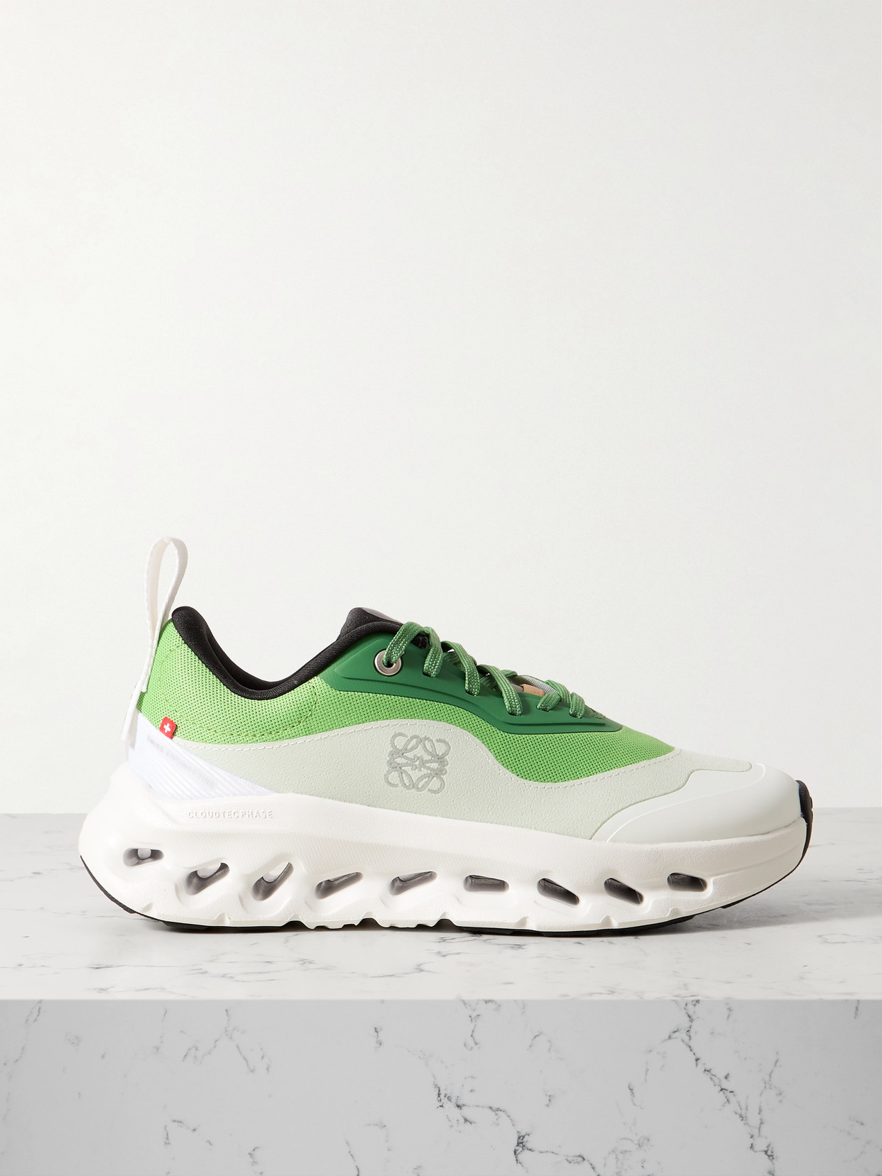 Loewe + On Cloudtilt 2.0 Stretch Recycled-knit Sneakers In Green