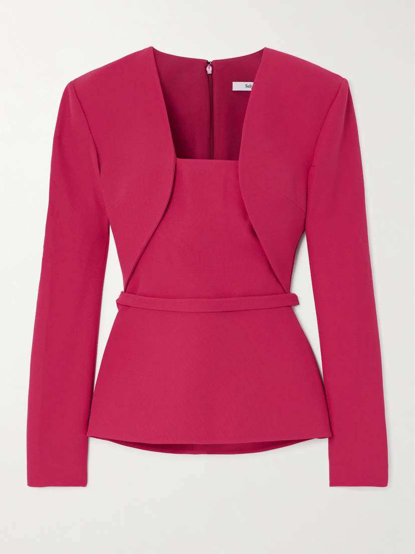 Safiyaa Samuele Paneled Crepe Blouse