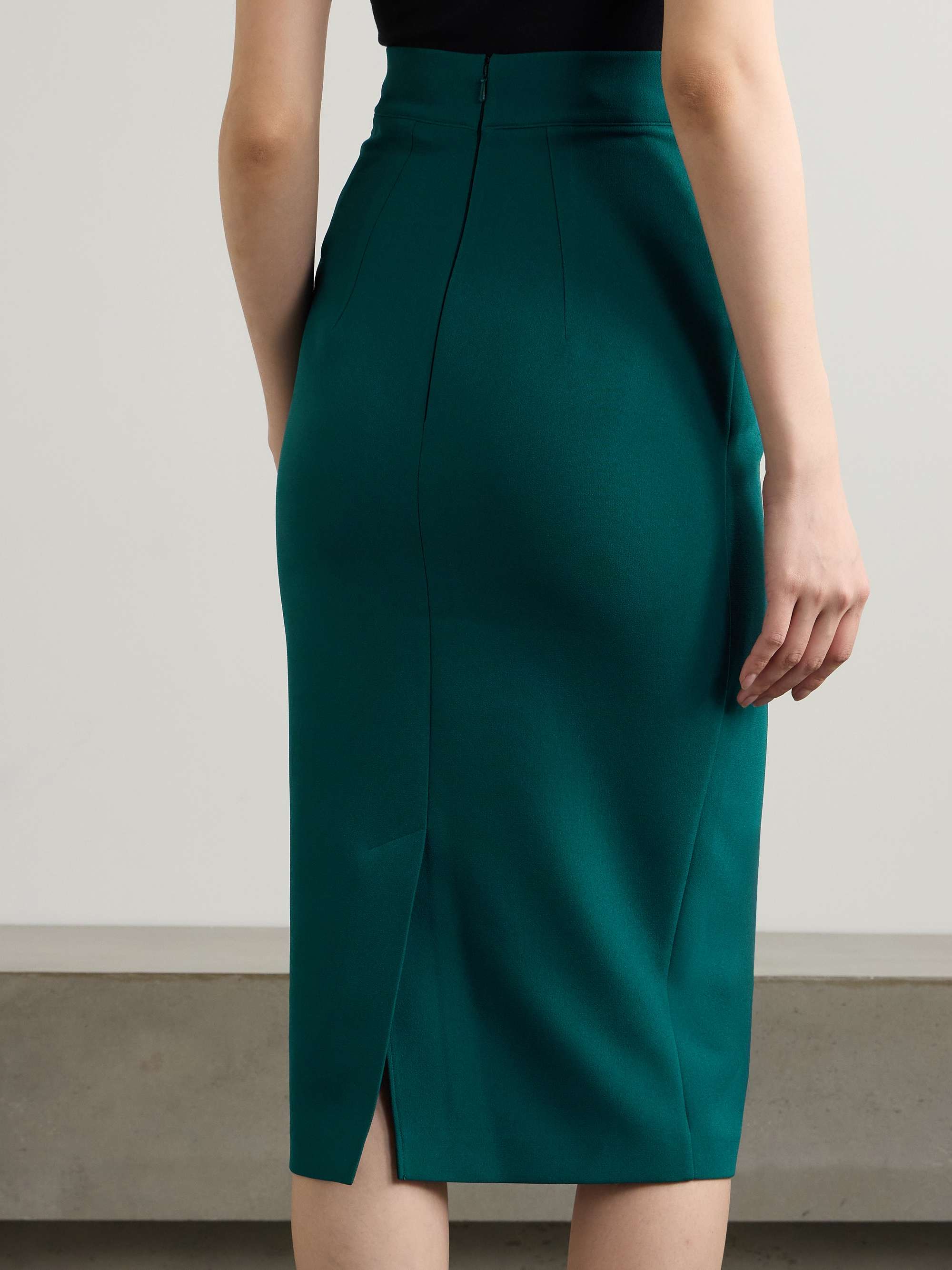 SAFIYAA Hokoku stretch-crepe midi skirt