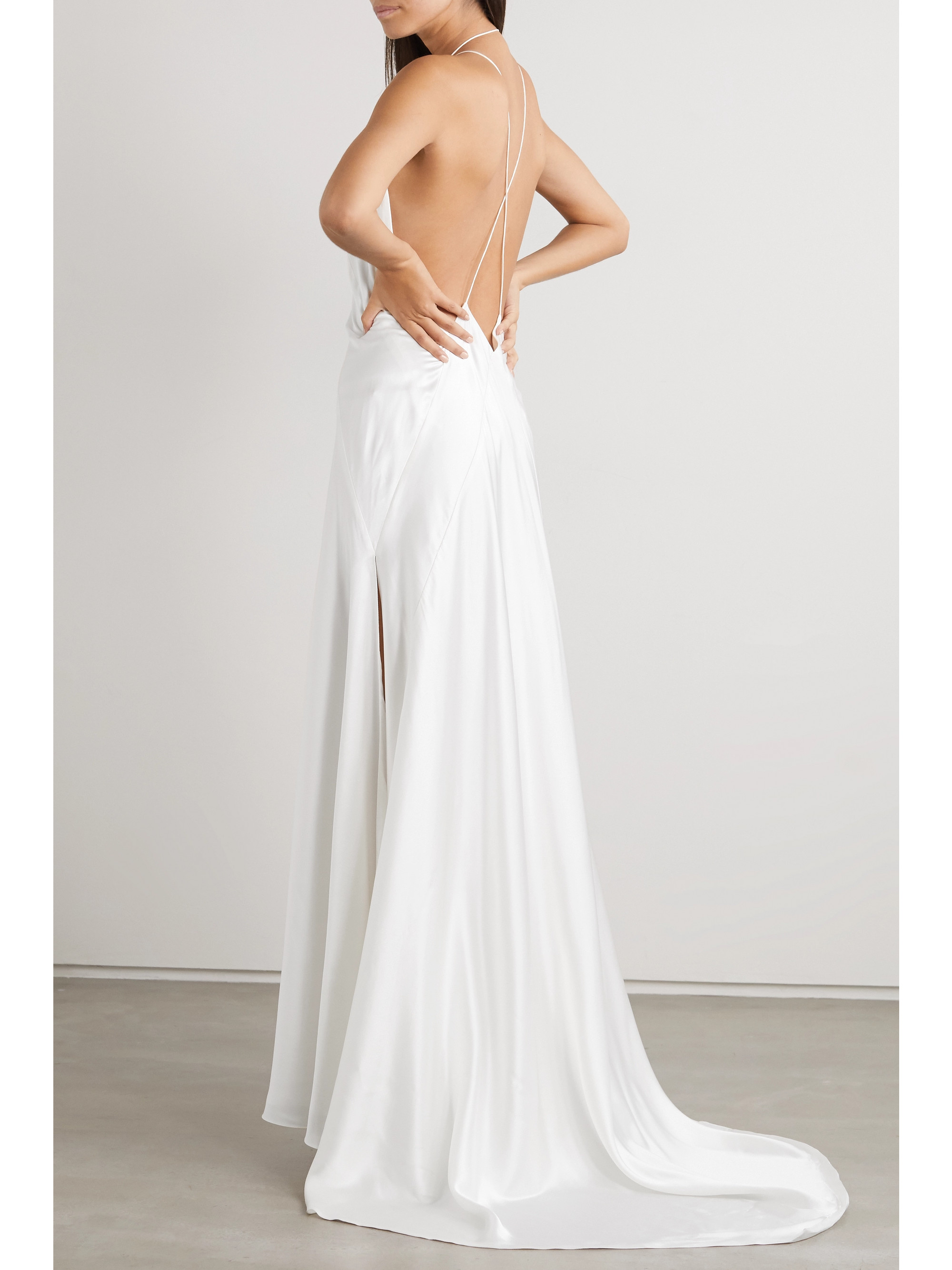 Michael Lo Sordo Alexandra silk-satin gown