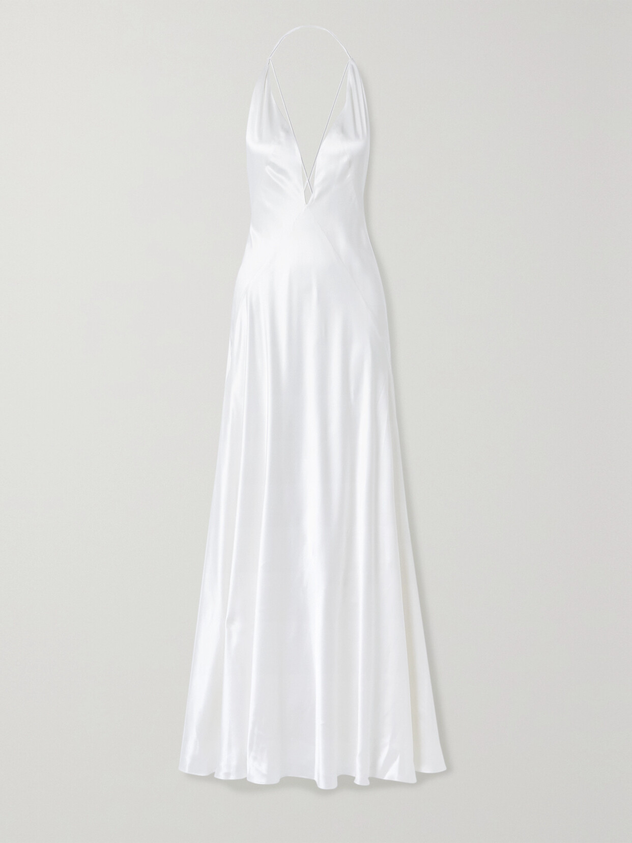 Michael Lo Sordo Alexandra Silk-satin Gown In White