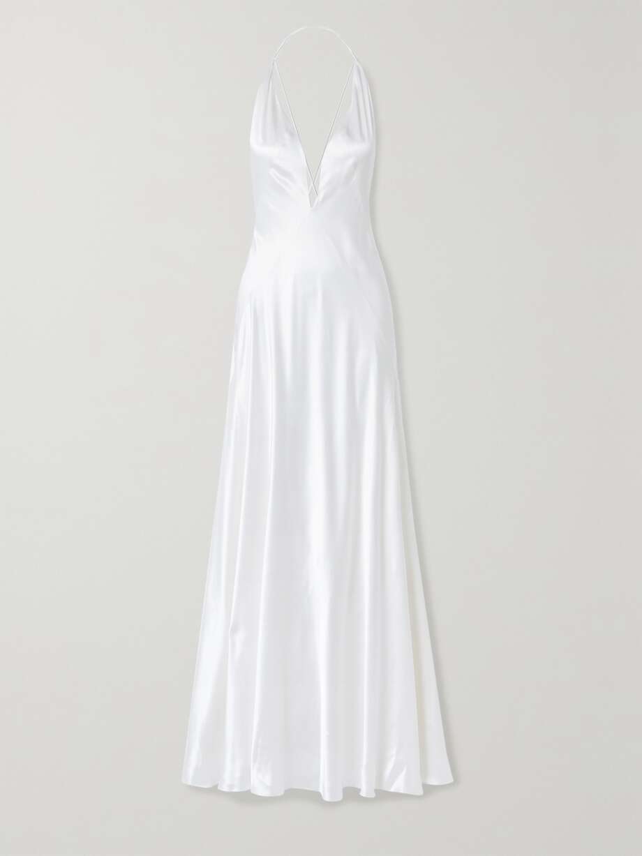 alexandra silk-satin gown