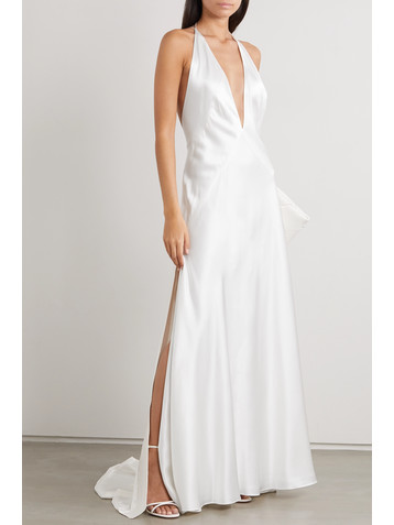 Michael Lo Sordo Alexandra silk-satin gown