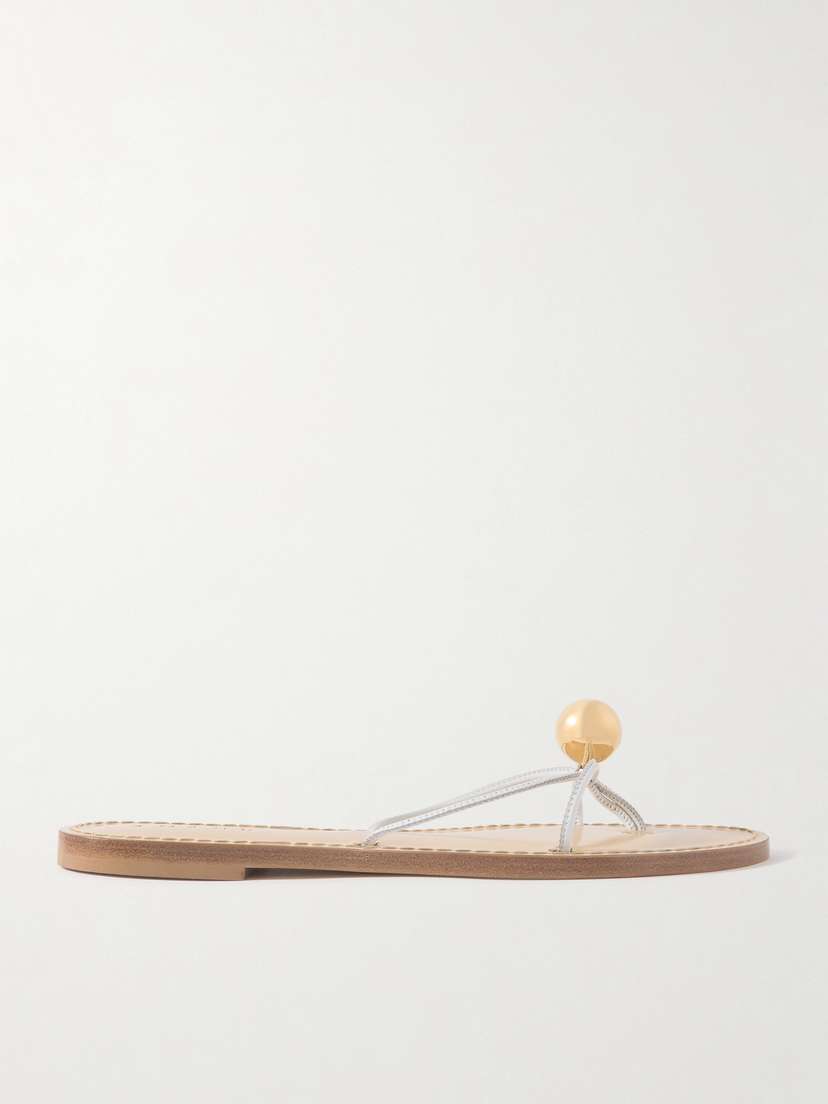 AMANU The Malawi Embellished Leather Sandals