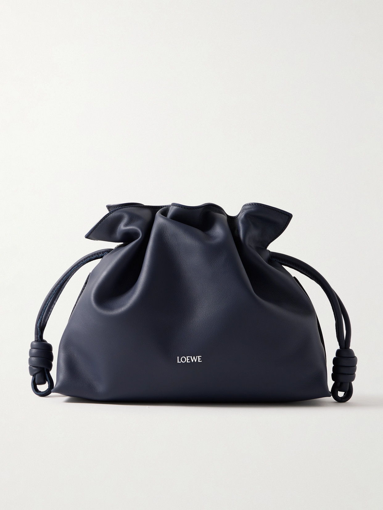 Loewe Flamenco Leather Clutch In Blue