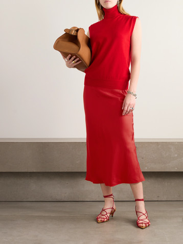 Róhe Silk midi skirt