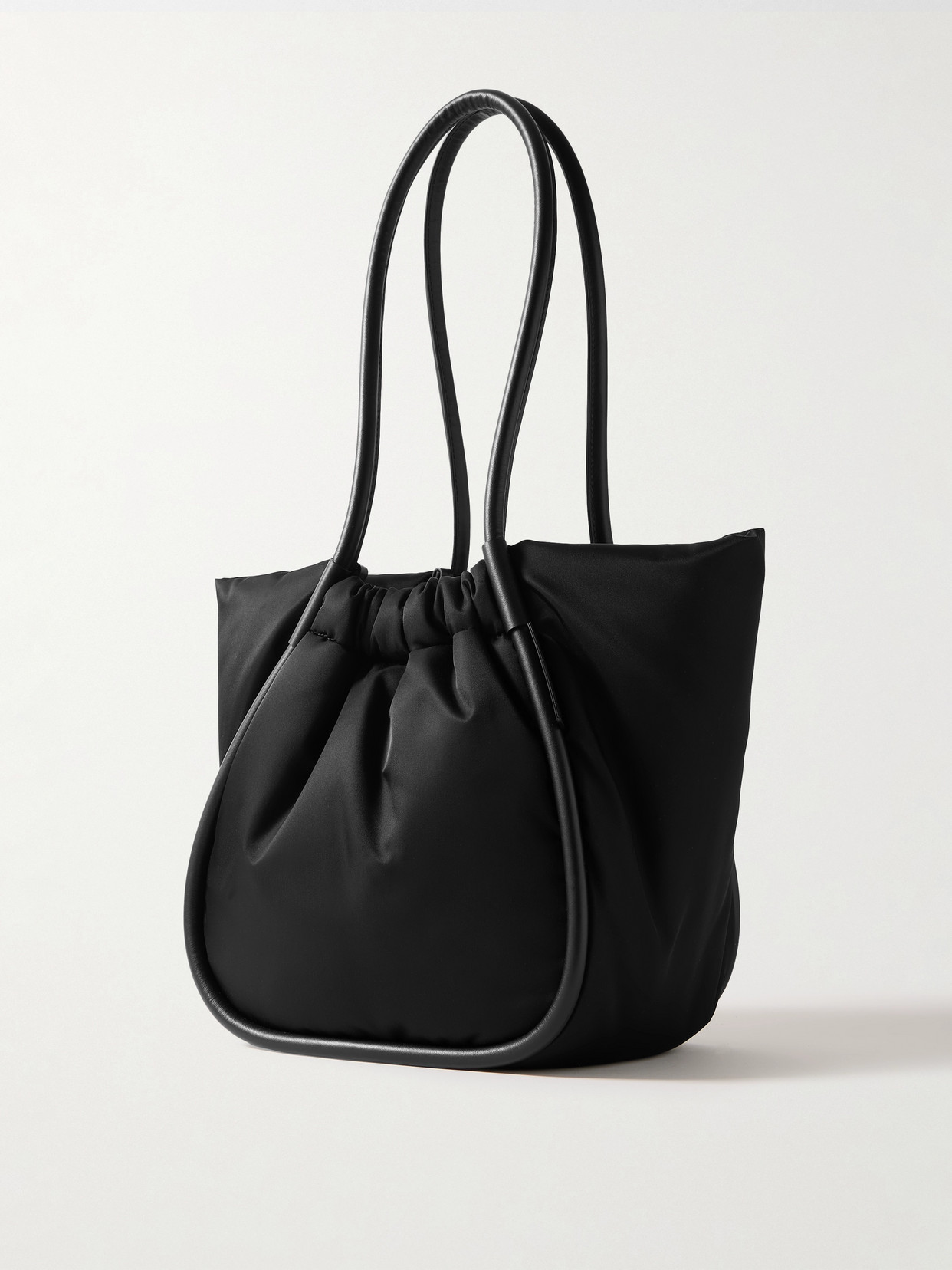 PROENZA SCHOULER LARGE RUCHED LEATHER-TRIMMED NYLON TOTE